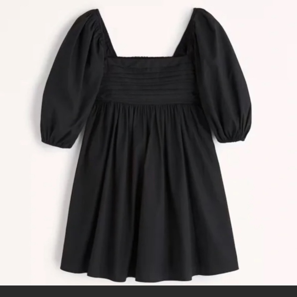 Abercrombie & Fitch Ruched Bodice Puff Sleeve Mini Dress